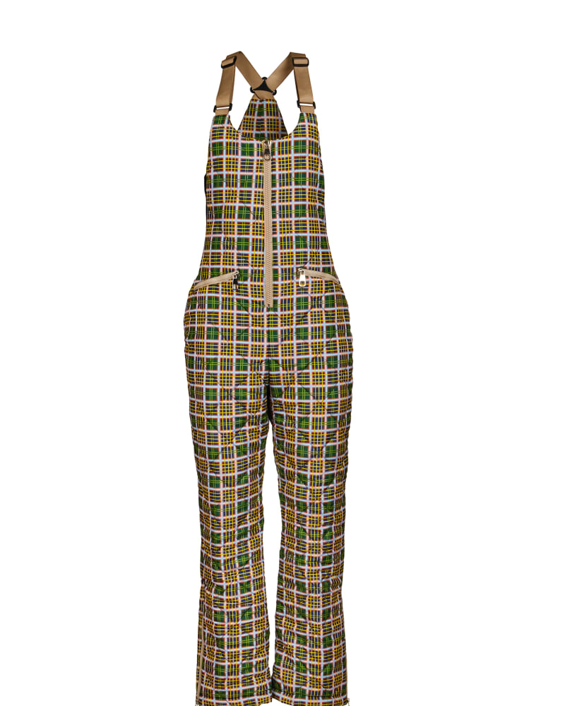 Front of a size XL Printed Snowsuit in Green in Green by Hilary MacMillan. | dia_product_style_image_id:250897